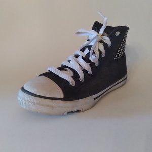 Women's Skechers All Cooled Black Glitter Rhinestone Sneakers Size 7